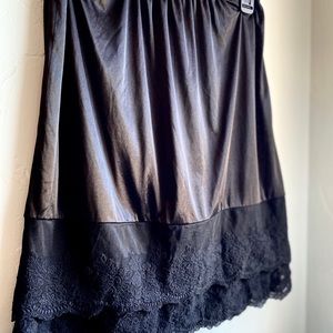 Black silk/lace Dress Extender Slip
